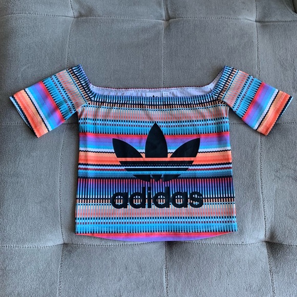 3 For $20 ADIDAS ORIGINALS X FARM Off Shoulder Top - Picture 3 of 8
